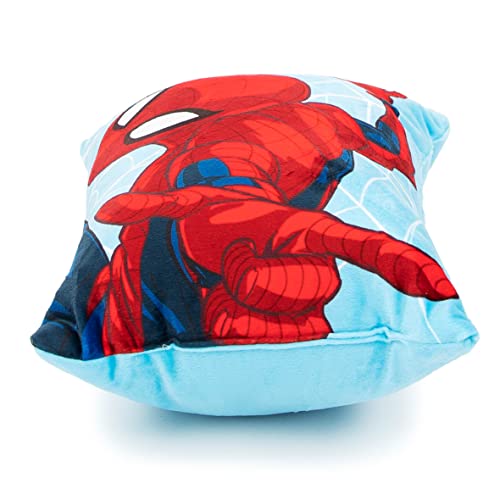 Jay Franco Marvel Spiderman Webtastic Decorative Pillow - Super Soft Throw Plush Pillow - Measures 12 x 8 Inches (Official Marvel Product)