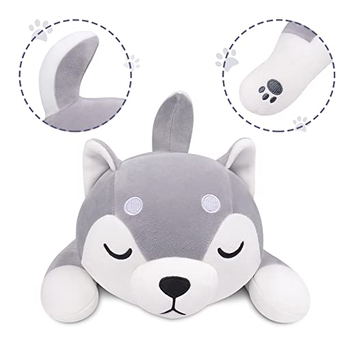 Husky Stuffed Animal Plush Pillow, Huskies Anime Body Pillow, Kawaii Stuff Animal PlushToy, Big Plushie Stuffed Dog Anime Plush Throw Pillow Gifts for Boys Girls (21.7")