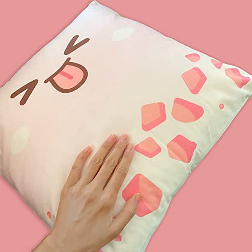 BelugaDesign Cute Throw Pillow Cases | 4 Pack Boba Bubble Tea Anime Cartoon Chibi Faces | Kawaii Decorative Living Room Decor Set for Girls (18x18, 4 Multi)