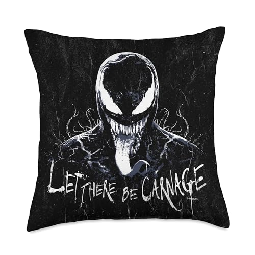 Marvel Venom: Let There Be Carnage Eddie Brock Black Throw Pillow, 18x18, Multicolor