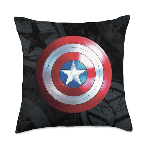 Marvel The Falcon and The Winter Soldier Captain America Shield Throw Pillow, 18x18, Multicolor