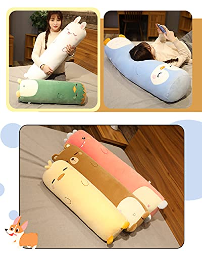 MUPI Long Plush Cute Body Pillows Cuddle Pillow Sleeping Big Pillows for Bed Kids Body Pillow Animal Shaped Pillow Boyfriend Pillow Toy Gift for Girlfriend （Yellow Duck 27 Inch ）