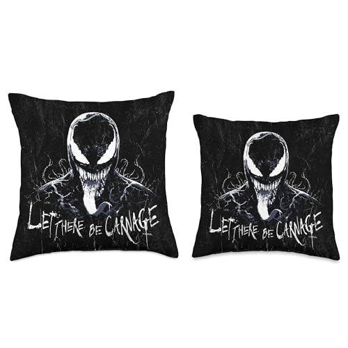 Marvel Venom: Let There Be Carnage Eddie Brock Black Throw Pillow, 18x18, Multicolor