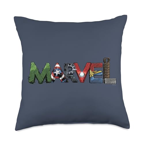 Marvel Avengers Logo Mashup Throw Pillow, 18x18, Multicolor