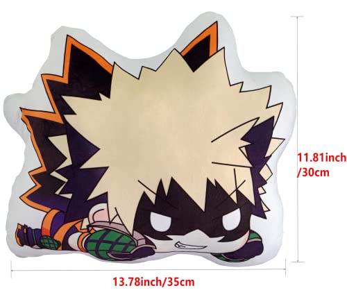 Luckbanjie 13.7 INCH MHA Bakugou Katsuki Plush Throw Pillow Anime Plushies Bakugo Pillows Cushion Sofa Home Decor