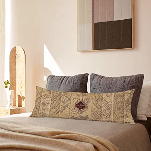 JJoias Anime Map Body Pillow Cases Double Printed Decorative Long Pillowcase Cushion Covers Decor with Hidden Zipper