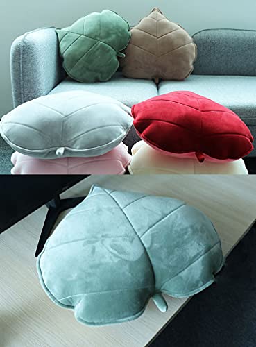 Teieas 3D Leaf Shaped Throw Pillows Plant Pillow Novelty Plush Cushion Backrest Pillow Home Decoration for Car, Bedroom, Sofa, Couch, Living Room