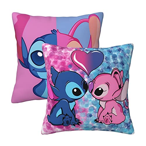 Xuziuik Anime Pack of 2 Pillowcases Double-Sided Printing. Throw Pillow Covers Cushion Cover for Sofa Couch 18"X18".