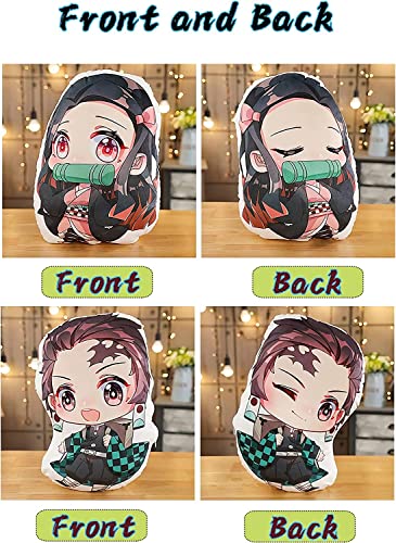 SUEDA Nezuko Plush Pillow-15.7" Anime Stuffed Plushies-Super Soft Throw Pillows