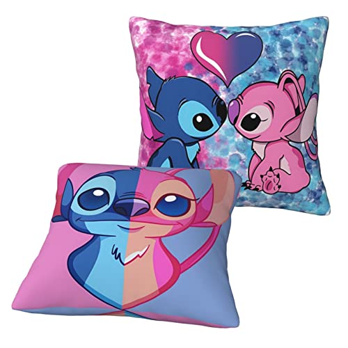Xuziuik Anime Pack of 2 Pillowcases Double-Sided Printing. Throw Pillow Covers Cushion Cover for Sofa Couch 18"X18".