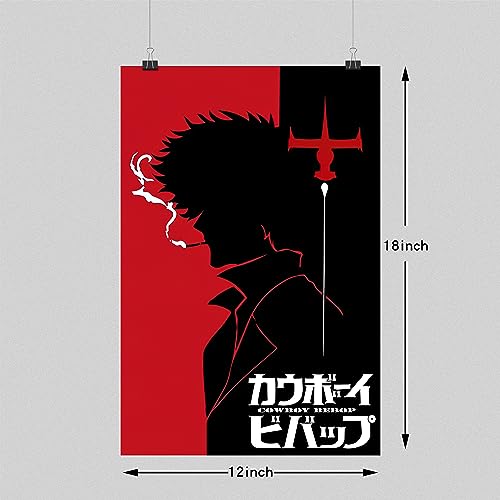 SOPIOTER Cowboy Bebop Anime Merchandise Gifts Posters Unframed Version Hd Poster For Living Room Bedroom Club Wall Art Decor Unframe 12x18inch(30x45cm)
