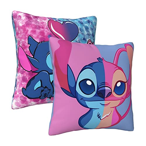 Xuziuik Anime Pack of 2 Pillowcases Double-Sided Printing. Throw Pillow Covers Cushion Cover for Sofa Couch 18"X18".