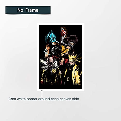 InsNordic Anime Poster Luffy Print on Canvas Wall Picture for Living Room Home Decor Boy Gift,Unframed 12x16.5inch