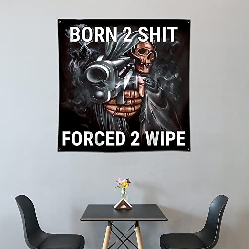 Arbinger Gobelin Anime Tapestry Flag Retro Skull Goth Poster Wall Hanging Tapestry 4x4ft Bedroom Background Decoration
