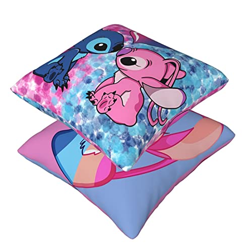 Xuziuik Anime Pack of 2 Pillowcases Double-Sided Printing. Throw Pillow Covers Cushion Cover for Sofa Couch 18"X18".