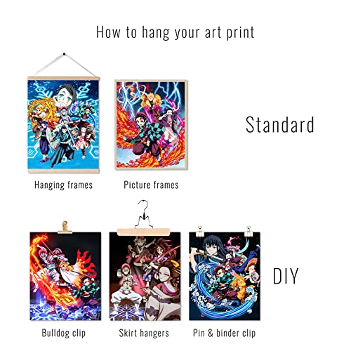 LYCZIPO Anime Poster - Japanese Anime Wall Art Poster - 8x10 Inches Unframed Set Of 6,HD Print Painting for Living Room,Home Bedroom Playroom Wall Decor.(6ds03)