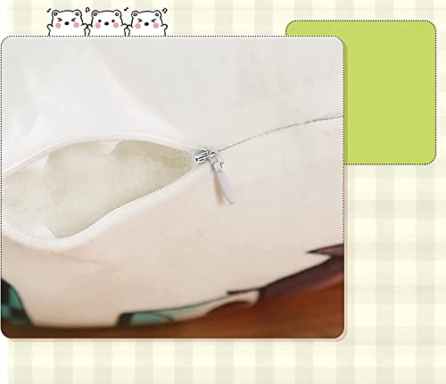 SUEDA Nezuko Plush Pillow-15.7" Anime Stuffed Plushies-Super Soft Throw Pillows