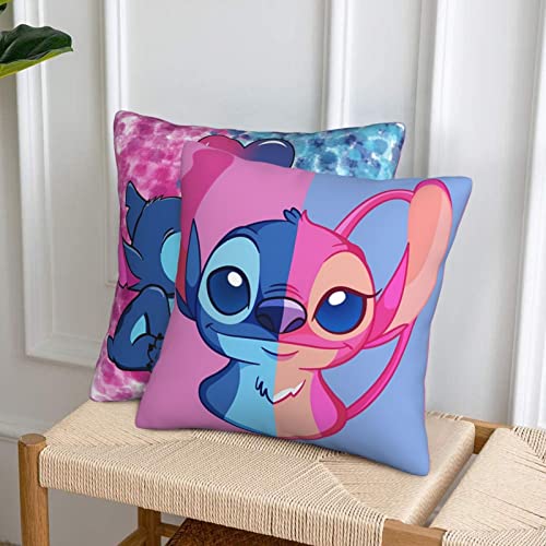 Xuziuik Anime Pack of 2 Pillowcases Double-Sided Printing. Throw Pillow Covers Cushion Cover for Sofa Couch 18"X18".