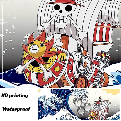 Thspinut Anime Poster Thousand Sunny Oda's Art Ukiyo-e Canvas HD Print Wall Art For Living Room Bedroom Office Decor Boy Gift, Unframed