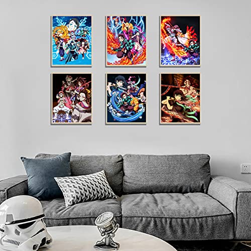 LYCZIPO Anime Poster - Japanese Anime Wall Art Poster - 8x10 Inches Unframed Set Of 6,HD Print Painting for Living Room,Home Bedroom Playroom Wall Decor.(6ds03)
