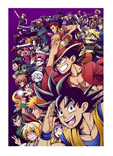 Ukeclvd Sakuragi Hanamichi Uzumaki Luffy Leading Characters In Japan Anime Posters Personality Decorative Painting Wall Art Canvas Poster Gifts 16x24 inch No Frame