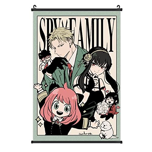 Anime Poster spy x anime family Manga Yor Briar Loid Forger Anya Forger Wall Fabric Scroll Poster Art Prints for Perfect Fans Home Wall Decoration