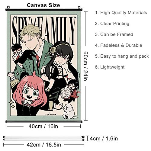 Anime Poster spy x anime family Manga Yor Briar Loid Forger Anya Forger Wall Fabric Scroll Poster Art Prints for Perfect Fans Home Wall Decoration