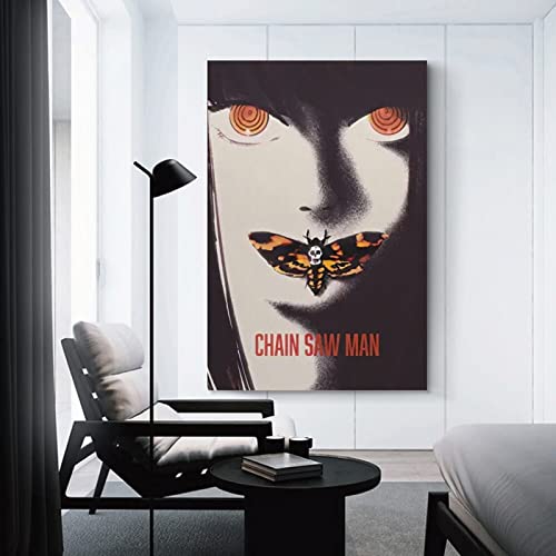 Anime Posters Chainsaw Man Posters for Boys Room Wall Art Paintings Canvas Wall Decor Home Decor Living Room Decor Aesthetic Prints 12x18inch(30x45cm) Unframe-style