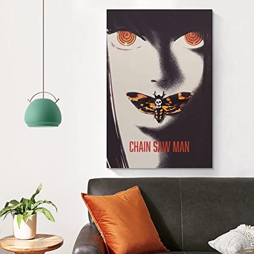 Anime Posters Chainsaw Man Posters for Boys Room Wall Art Paintings Canvas Wall Decor Home Decor Living Room Decor Aesthetic Prints 12x18inch(30x45cm) Unframe-style