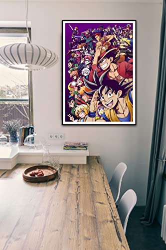 Ukeclvd Sakuragi Hanamichi Uzumaki Luffy Leading Characters In Japan Anime Posters Personality Decorative Painting Wall Art Canvas Poster Gifts 16x24 inch No Frame