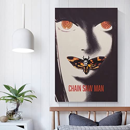 Anime Posters Chainsaw Man Posters for Boys Room Wall Art Paintings Canvas Wall Decor Home Decor Living Room Decor Aesthetic Prints 12x18inch(30x45cm) Unframe-style