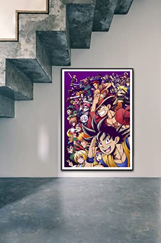 Ukeclvd Sakuragi Hanamichi Uzumaki Luffy Leading Characters In Japan Anime Posters Personality Decorative Painting Wall Art Canvas Poster Gifts 16x24 inch No Frame