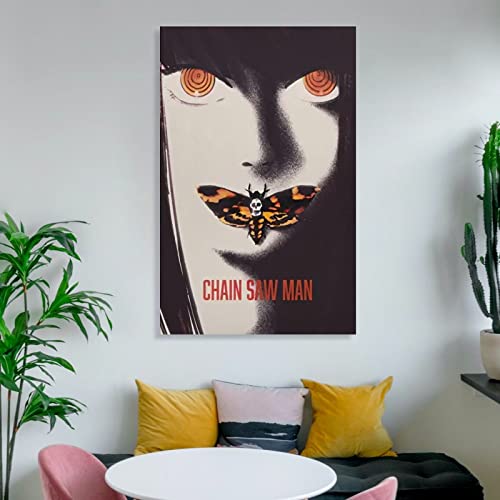 Anime Posters Chainsaw Man Posters for Boys Room Wall Art Paintings Canvas Wall Decor Home Decor Living Room Decor Aesthetic Prints 12x18inch(30x45cm) Unframe-style