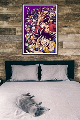 Ukeclvd Sakuragi Hanamichi Uzumaki Luffy Leading Characters In Japan Anime Posters Personality Decorative Painting Wall Art Canvas Poster Gifts 16x24 inch No Frame