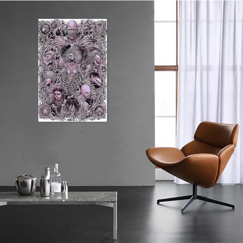 Nine Titan Poster Anime Posters Canvas Wall Art Personality Japan Manga Family Anime Decorative Painting Picture Print Horror Movie Poster Halloween Wall Decor Bedroom Aesthetic 16 * 24inch No Frame