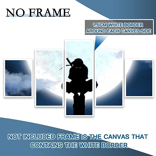 5 Piece Anime Poster,Japanese Canvas Wall Art Set of 5 Picture Printing on Canvas Wall Decor for Bedroom Living Room Unframed