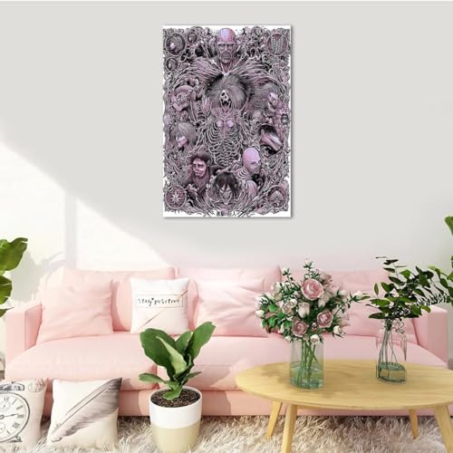 Nine Titan Poster Anime Posters Canvas Wall Art Personality Japan Manga Family Anime Decorative Painting Picture Print Horror Movie Poster Halloween Wall Decor Bedroom Aesthetic 16 * 24inch No Frame