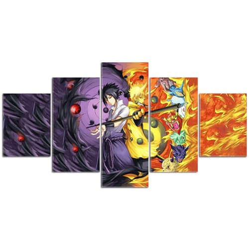 LYCZIPO Anime Poster - Anime Wall Art - 5pcs HD Canvas Print Posters for Living Room,Bedroom,Club Wall Decor,Children's Gift,No Frame. (NN1)