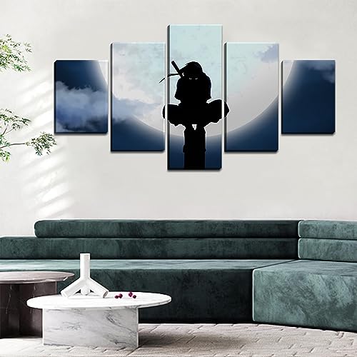 5 Piece Anime Poster,Japanese Canvas Wall Art Set of 5 Picture Printing on Canvas Wall Decor for Bedroom Living Room Unframed