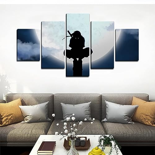5 Piece Anime Poster,Japanese Canvas Wall Art Set of 5 Picture Printing on Canvas Wall Decor for Bedroom Living Room Unframed