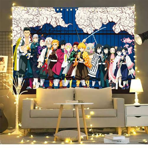 Brandname Tapestry - Anime - Poster, Large Art Mural Scroll For Living Room, Bedroom Bed, Room And Birthday Party, Gift For Japanese Anime Fans 60X80 IN poster Anime tapestry