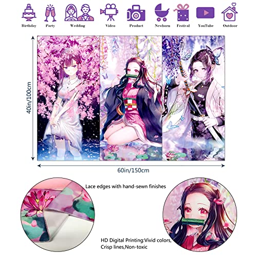 SkyReach Anime Tapestry Anime Posters Anime Room Decor For Girls Art Decor Bedroom Living Room Dorm Wall Hanging,Can Be Used For Birthday Party Decoration Anime Tapestry 60x40 inches 1