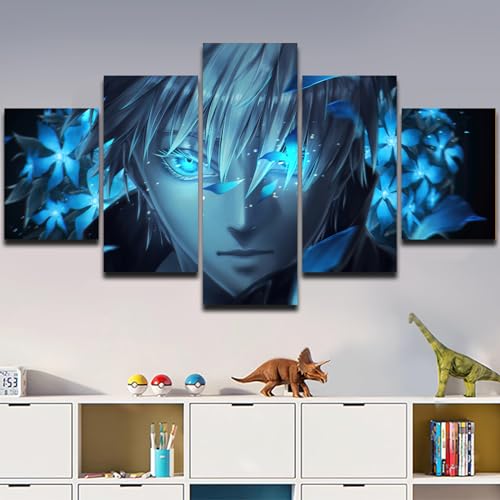 Anime Poster 5 Piece HD Print Japanese Jujutsu Kaisen Canvas Wall Art for Living Room Home Decor Gifts Unframed