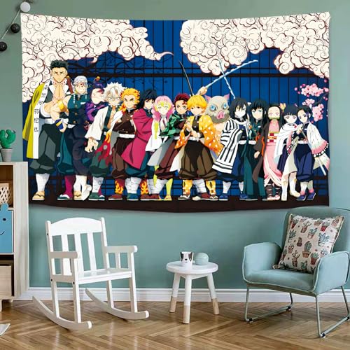 Brandname Tapestry - Anime - Poster, Large Art Mural Scroll For Living Room, Bedroom Bed, Room And Birthday Party, Gift For Japanese Anime Fans 60X80 IN poster Anime tapestry