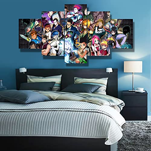 HUNTER×HUNTER Anime Posters, Canvas Wall Art, Anime Decorations, Wall Decorations 5-Piece Set Without Frame, Gifts For Boys Birthday Party Or Christmas (Japanese Anime Poster11)