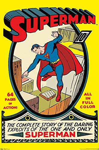 Trends International 24X36 DC Comics - Superman - Cover #1 Wall Poster, 24" x 36", Premium Unframed Version