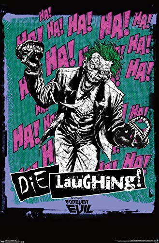 Trends International 24X36 DC Comics - The Joker - Die Laughing Wall Poster, 24.00" x 36.00", Premium Unframed Version