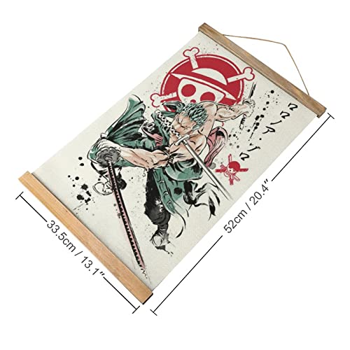 MCHCOS Anime Scroll Poster Anime Room Decor Canvas Wall Art For Bedroom Decor 13x20in