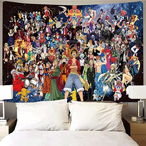 Timimo Anime Poster Tapestry - Decorations - Japanese Backgrounds - Anime Peripherals, Wall Art Decorative Scrolls, Metal Posters, Dorm Bedroom And Christmas Gifts 60x80in (Anime Tapestry 4)