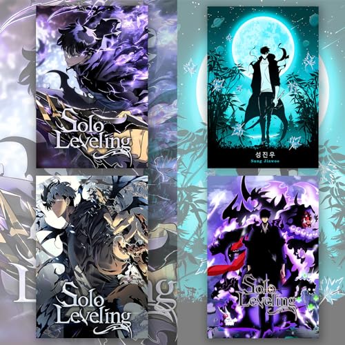 MiodiyaArt Anime Solo Poster Leveling 8 Pcs 16.5 x 11.5 inch Wall Decor Anime Merch Art Prints HD Posters for Fans